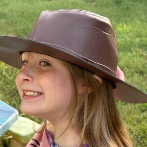 NWT Brown Pleather Hat